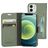 Mobiparts Classic Wallet iPhone 12 Mini Hülle Klapphülle Geldbörse - Stone Green