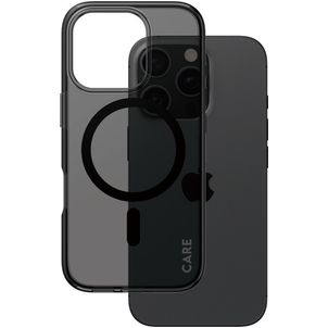 CARE by PanzerGlass Flagship iPhone 16 Pro MagSafe Hülle Hardcase Backcover - Transparent / Schwarz