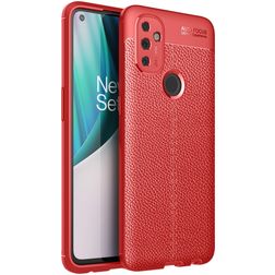 Mobigear Luxury OnePlus Nord N100 Hülle Flexibles TPU Backcover - Rot
