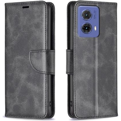 Mobigear Excellent Motorola Moto G85 Hülle Klapphülle Geldbörse - Schwarz