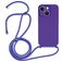 Mobigear Lanyard iPhone 15 Silikon Handykette - Lila
