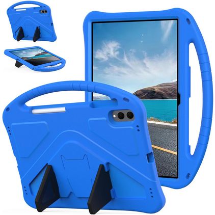 Mobigear AeroArmor Samsung Galaxy Tab S11 Ultra Hülle EVA Schaum Backcover + Stifthalter + Ständer - Blau