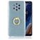 Mobigear Glitter Ring Nokia 9 PureView Hülle Flexibles TPU Backcover mit Ringhalter - Blau