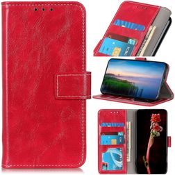 Mobigear Basic OnePlus 10T Klapphülle Portemonnaie - Rot