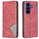 Mobigear Rhombus Slim Samsung Galaxy A27 Hülle Klapphülle - Rot