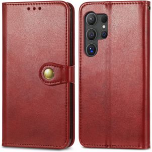 Mobigear Snap Button Samsung Galaxy S25 Plus Hülle Klapphülle Geldbörse - Rot