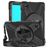 Mobigear SureGrip XGuard Samsung Galaxy Tab A7 Lite Hülle Kunststoff,Silikon Backcover + Schulterträger + Ständer - Schwarz