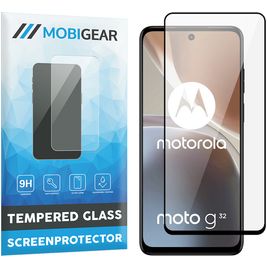 Mobigear Premium Motorola Moto G32 Panzerglas Gehärtetes Glas Displayschutz - Hüllenfreundlich - Schwarz