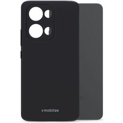 Mobilize Rubber Gelly OPPO Reno 13F Hülle Flexibles TPU Backcover - Schwarz