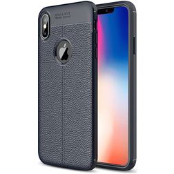 Mobigear Luxury iPhone XS Max Hülle Flexibles TPU Backcover - Blau