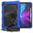 Mobigear SureGrip Xtreme iPad Pro 12.9 Zoll (2020) Hülle Kunststoff,Silikon Backcover + Stifthalter + Schulterträger + Ständer - Schwarz / Blau