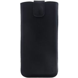 Valenta Pocket Uni Motorola One Vision Echtes Leder Einschubhülle - Einschubhülle - Handytasche - Schwarz
