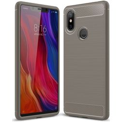 Mobigear Brushed Slim Xiaomi Mi 8 SE Hülle Flexibles TPU Backcover - Grau