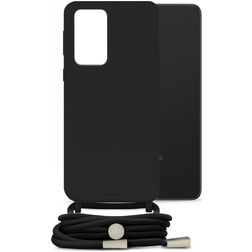 Mobilize Lanyard Gelly Samsung Galaxy A33 Flexibles TPU Handykette - Schwarz