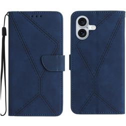 Mobigear Stitch iPhone 17 Klapphülle Portemonnaie - Blau