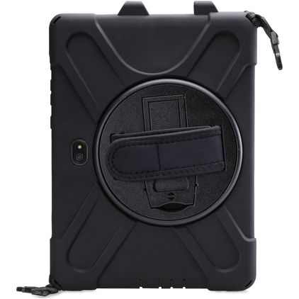 Xccess Survivor All-round Samsung Galaxy Tab Active Pro Hülle Kunststoff,Silikon Backcover + Schulterträger + Ständer - Schwarz