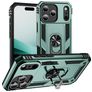 Mobigear Armor Ring iPhone 18 Pro Hülle Hardcase Backcover Stoßfest mit Ringhalter - Grün