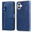 Mobigear Zipper iPhone 17 Hülle Klapphülle Geldbörse - Blau