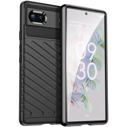 Mobigear Groove Google Pixel 6a Hülle Flexibles TPU Backcover - Schwarz
