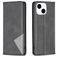 Mobigear Rhombus Slim iPhone 15 Hülle Klapphülle - Schwarz