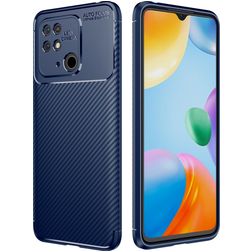 Mobigear Racing Xiaomi Redmi 10C Hülle Flexibles TPU Backcover - Blau