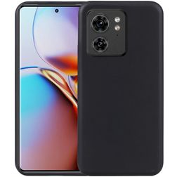 Mobigear Colors Motorola Edge 40 Hülle Flexibles TPU Backcover - Schwarz