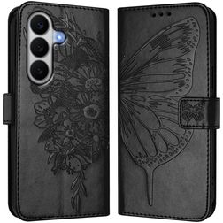 Mobigear Butterfly Samsung Galaxy A27 Hülle Klapphülle Geldbörse - Schwarz
