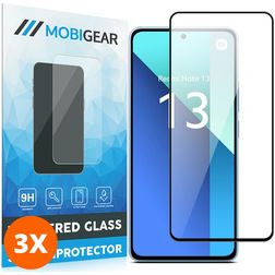 Mobigear Premium Xiaomi Redmi 13 4G Panzerglas Gehärtetes Glas Displayschutz - Hüllenfreundlich (3er Pack)