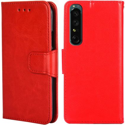 Mobigear Wallet Sony Xperia 1 IV Hülle Klapphülle Geldbörse - Rot