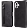 Mobigear Zipper iPhone 17 Hülle Klapphülle Geldbörse - Schwarz