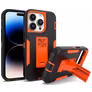 Mobigear Heavy Armor Stand iPhone 14 Pro Hülle Hardcase Backcover Stoßfest mit Ständer - Schwarz / Rot