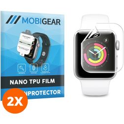 Mobigear Apple Watch - 38 mm Hydrogel TPU Displayschutz - Hüllenfreundlich (2er Pack)