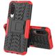 Mobigear Tire Xiaomi Mi 9 SE Hülle Hardcase Backcover Stoßfest mit Ständer - Schwarz / Rot