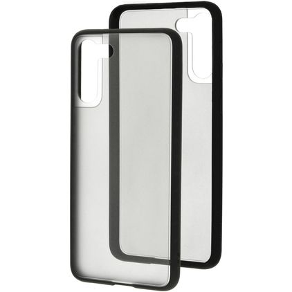 Mobiparts Hardcover Samsung Galaxy S21 Plus Hardcase Backcover - Transparent / Grau