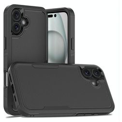 Mobigear Heavy Armor iPhone 16 Plus Hülle Hardcase Backcover Stoßfest - Schwarz