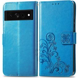 Mobigear Clover Google Pixel 7 Klapphülle Portemonnaie - Blau
