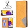 Mobigear Rhombus Slim Samsung Galaxy A73 Hülle Klapphülle - Cognac