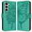 Mobigear Butterfly Samsung Galaxy Z Fold 6 Hülle Klapphülle Geldbörse - Grün