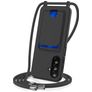 Mobigear Lanyard Card Samsung Galaxy A57 Silikon Handykette mit Kartenhalter - Schwarz