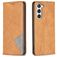 Mobigear Rhombus Slim Samsung Galaxy S24 Hülle Klapphülle - Cognac