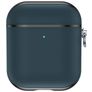 Valenta Snap Apple AirPods 1 Hülle Echtes Leder - Blau