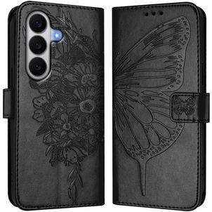Mobigear Butterfly Samsung Galaxy A27 Hülle Klapphülle Geldbörse - Schwarz