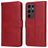 Mobigear Wallet Samsung Galaxy S24 Ultra Hülle Klapphülle Geldbörse - Rot