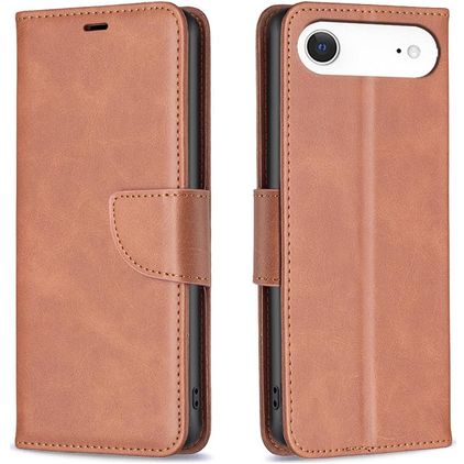 Mobigear Excellent iPhone Air Hülle Klapphülle Geldbörse - Braun