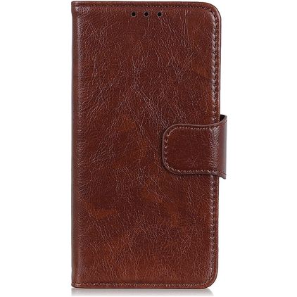 Mobigear Classy HTC Desire 21 Pro Hülle Klapphülle Geldbörse - Braun