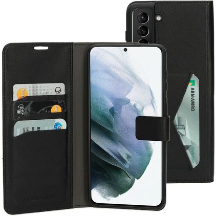 Mobiparts Classic Wallet Samsung Galaxy S21 Plus Klapphülle Portemonnaie - Schwarz