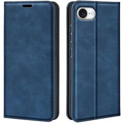 Mobigear Retro Slim iPhone 16e Hülle Klapphülle Geldbörse - Dunkelblau