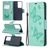 Mobigear Butterfly Samsung Galaxy S21 Ultra Hülle Klapphülle Geldbörse - Türkis