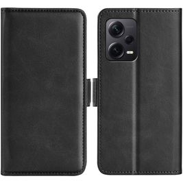 Mobigear Slim Magnet Xiaomi Redmi Note 12 Pro Plus Hülle Klapphülle Geldbörse - Schwarz