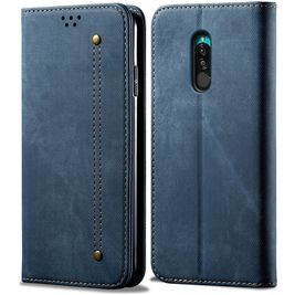 Mobigear Denim Slim Xiaomi Redmi 8 Hülle Klapphülle Geldbörse - Blau